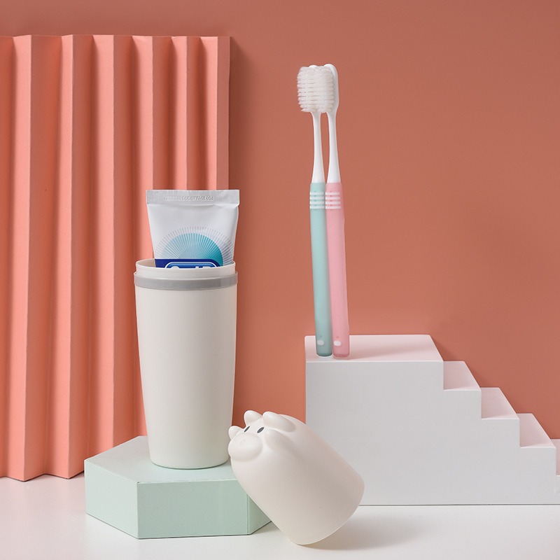 Toothbrush Holder with Rinsing Cup