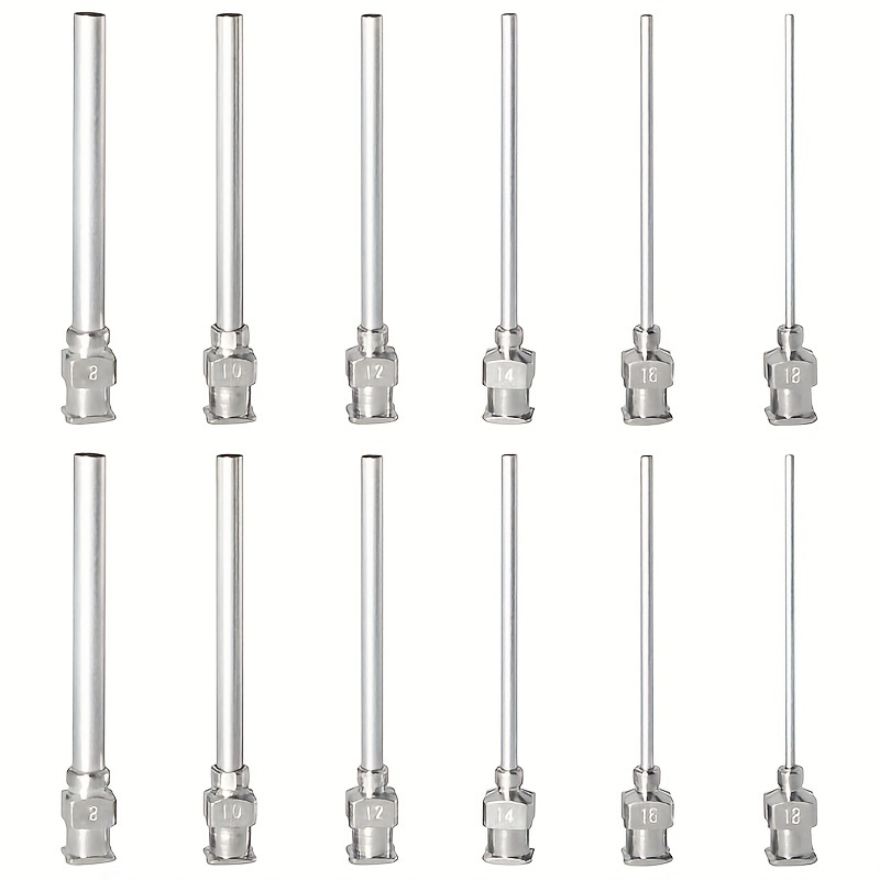  6Pcs Syringe Bottle With 15Pcs Dispensing Needles And 12Pcs Cap  (30ml+50ml) : Industrial & Scientific