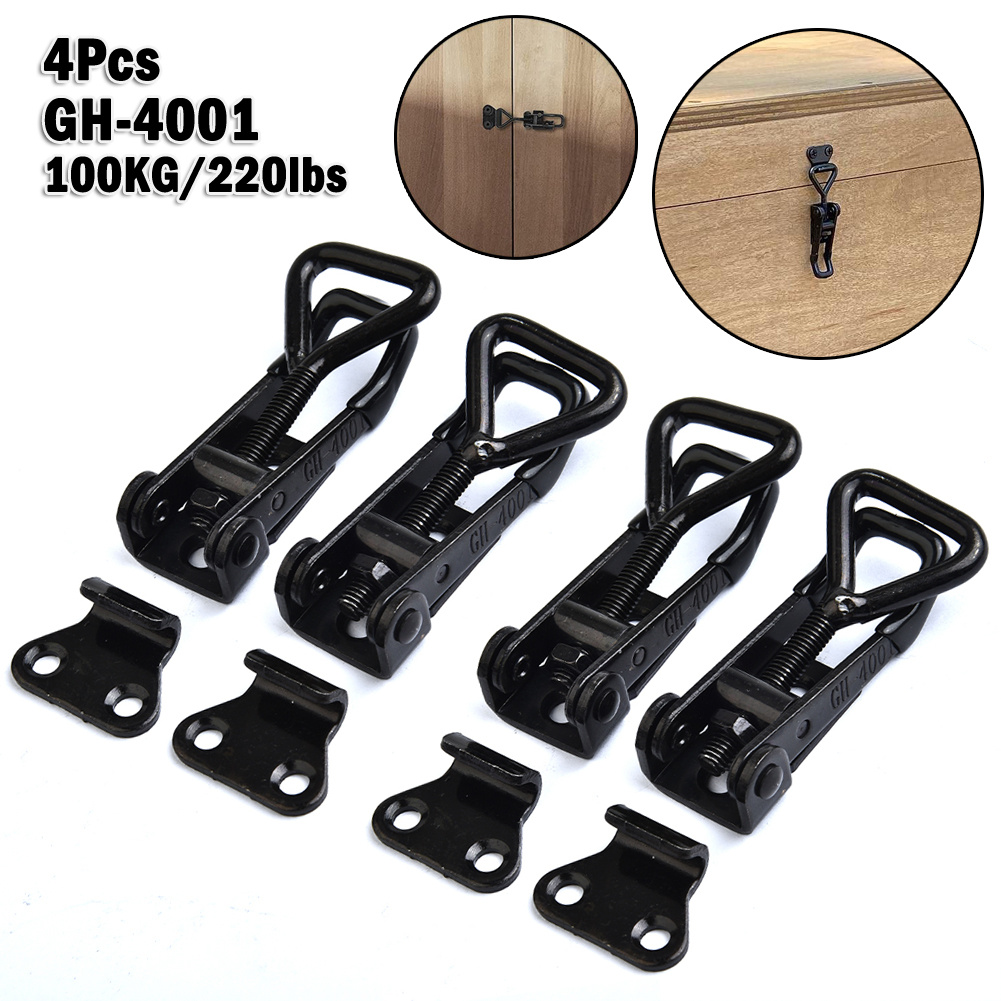 3 Pcs Latch Clamp Metal Toggle Latch Clamp Latch, Lever Latch,approx 100kg  Adjustable Carpenter Toggles For Fixing And Clamping,doors Cabinets Suitcas