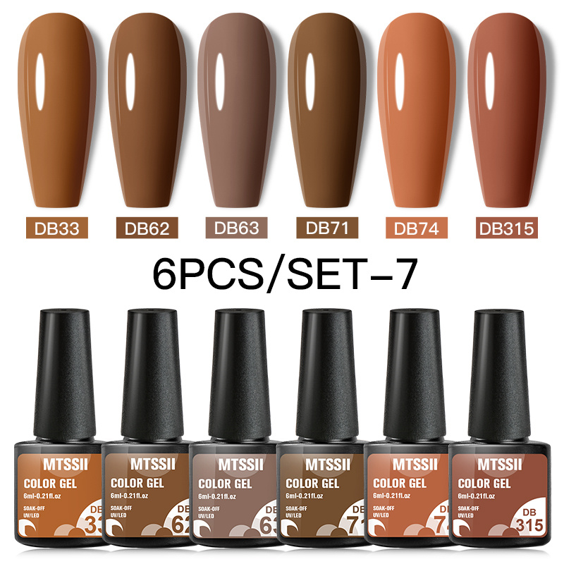  Double Rhythm 15ml Nude Brown Glitter Gel Polish Shiny Color  Nail Gel Soak Off for Nail Salon Home Manicure DIY, 1PC (B1092-Crown) :  Beauty & Personal Care