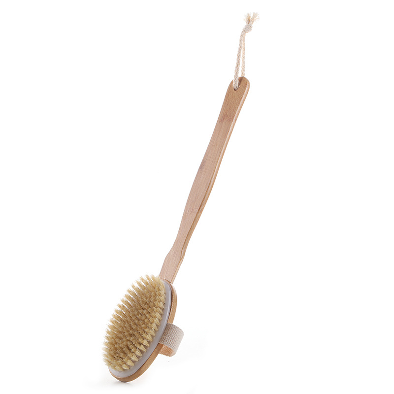 1pc Wooden Long Handle Bath Scrub Brush Body Back Skin Massager Scrubber  Exfoliation Shower Cleaning Tools Bathroom Accessories - AliExpress
