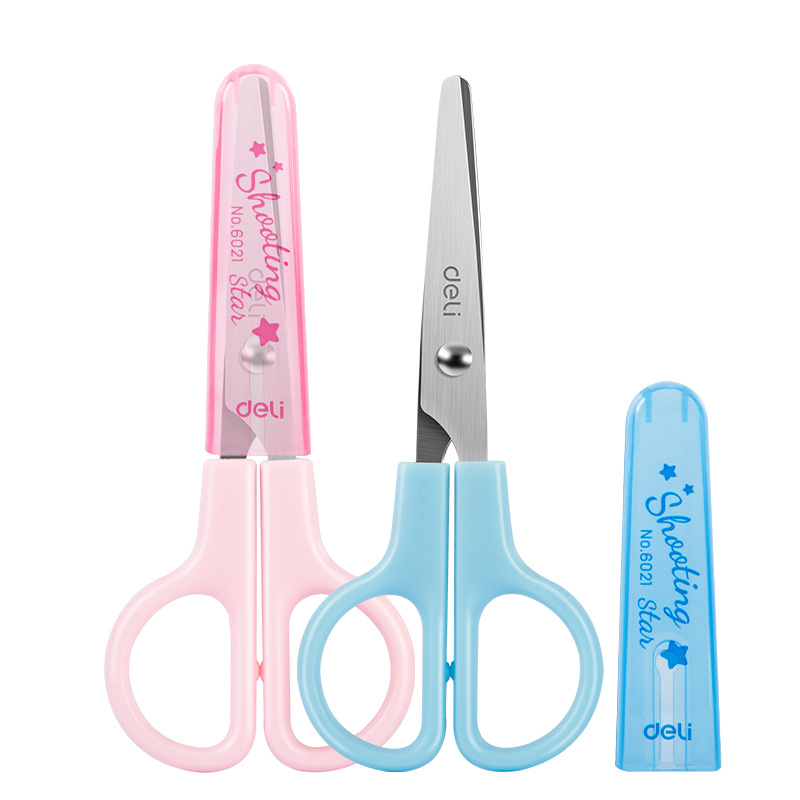 Safety Scissors Set, Toddler Scissors Age 3 Spring Loaded Plastic