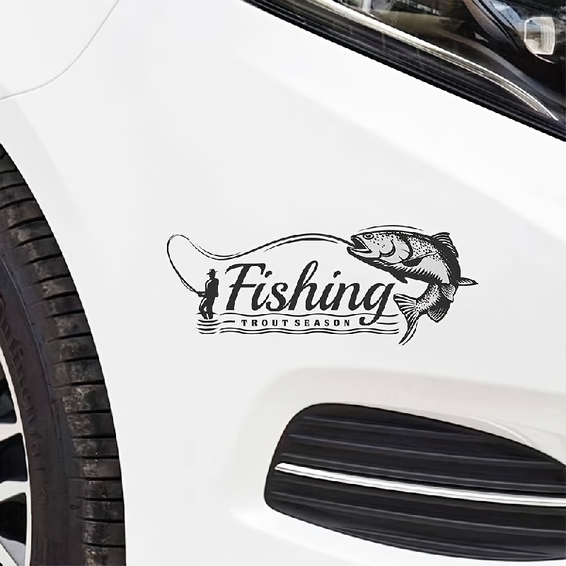 Car Sticker Go Fishing Fashion Decal Funny Stickers Decals - Temu