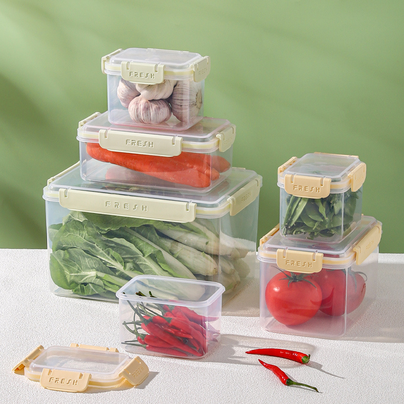 Plastic Refrigerator Storage Box, Transparent Fresh-keeping Box