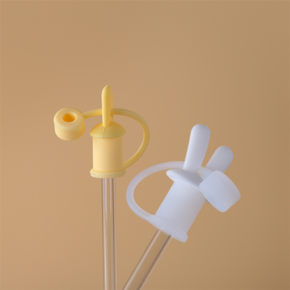 Dustproof Silicone Straw Stopper For Straw, Creative Cute Rhinestone/rabbit  Ear/heart Shaped Drinking Splash Proof Straw Plug, Cup Accessories - Temu