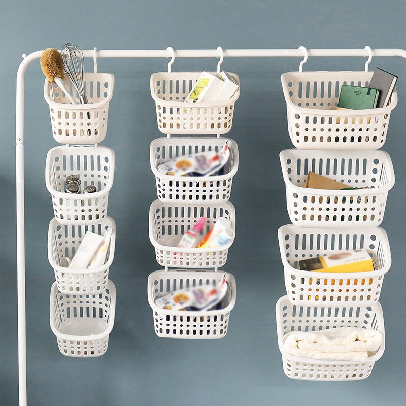 1pc Hanging Storage Basket For Bathroom, Kitchen Or Laundry Room, Plastic Shower  Caddy Organizer