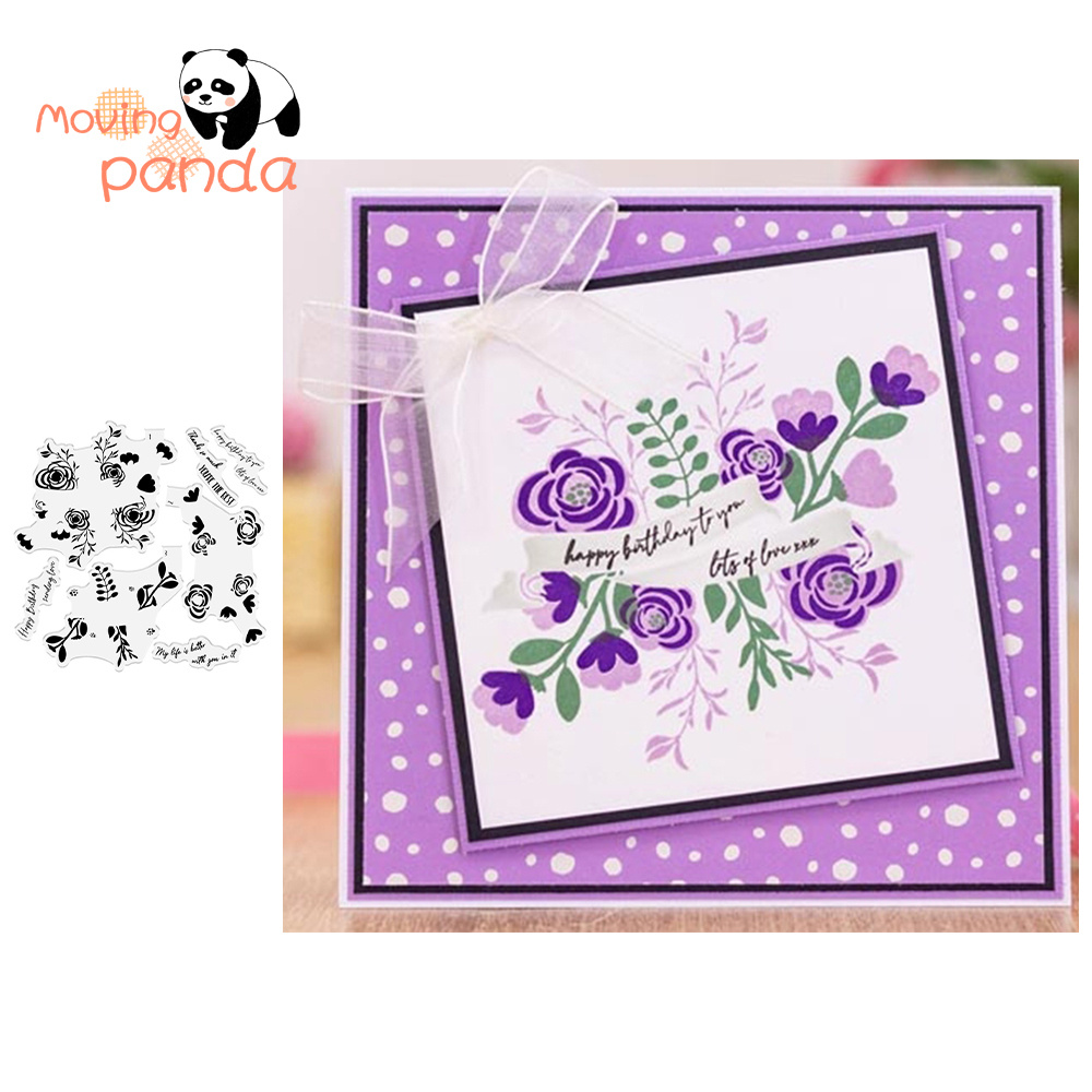 Moving Panda Flowers Leaves Silicone Clear Stamps For Diy Scrapbooking  Handmade Decoration Paper Card Album Craft Stamps, Check Out Today's Deals  Now