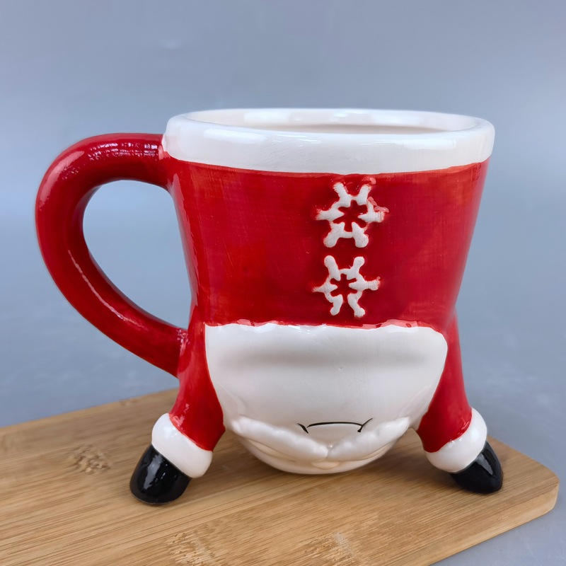 Christmas Mug Santa Claus Frosted Glass Coffee Mugs Best - Temu