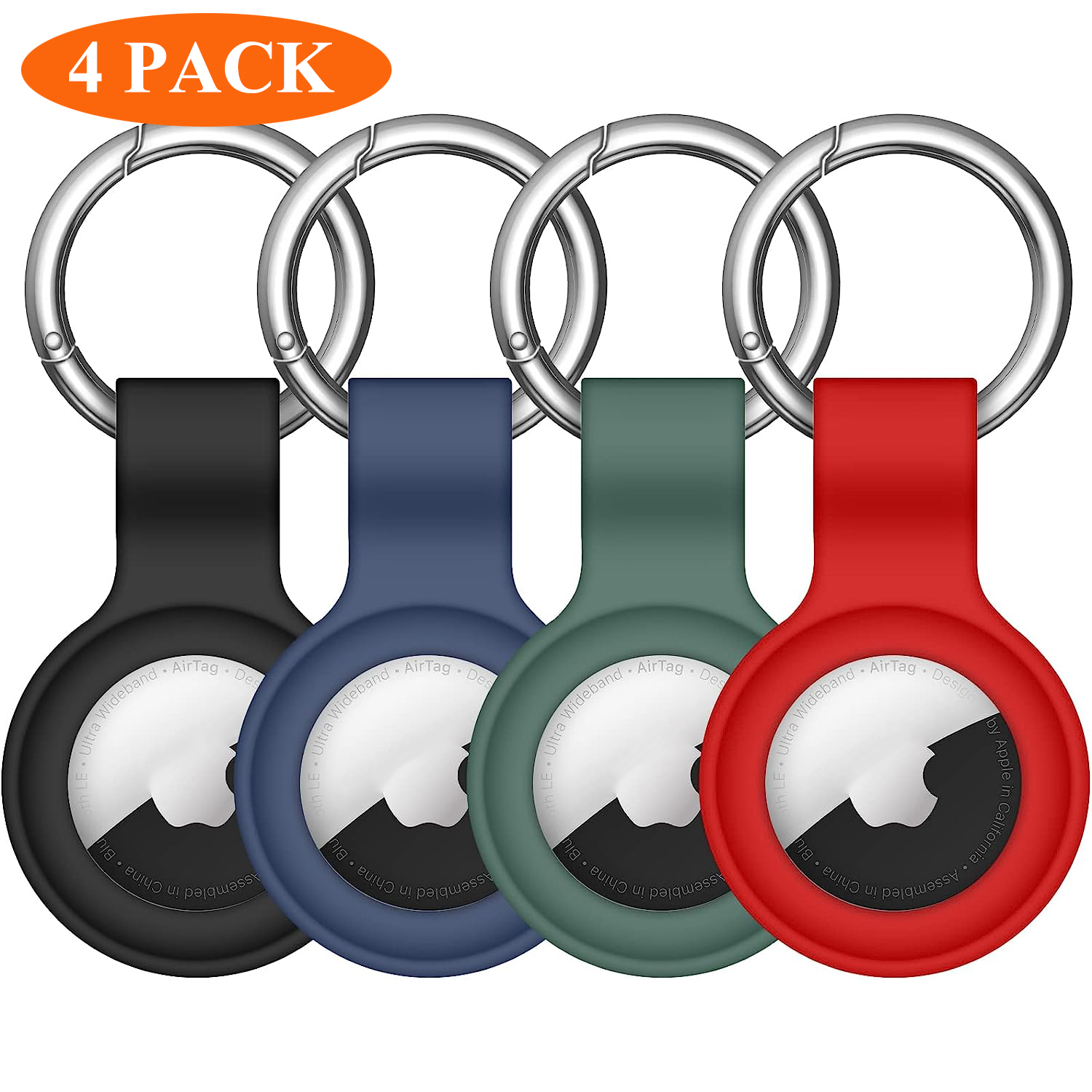 Case for AirTag Keychain, Metal Magnetic Protective Sleeve for Apple Airtags  Air tag Key Ring Holder Accessories for Luggage Wallet Dog Collar 
