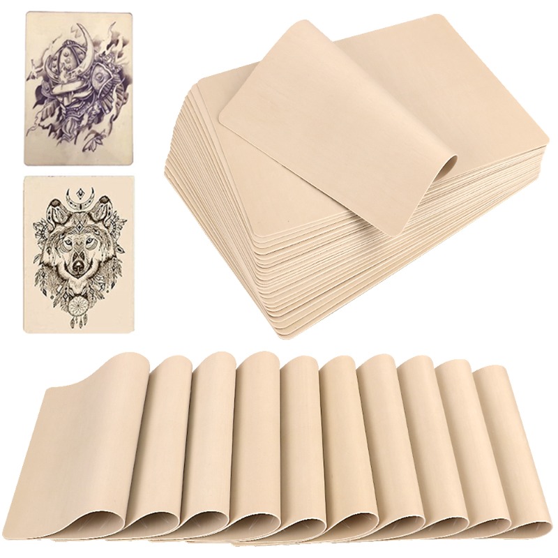 10pcs Tattoo Transfer Paper and 5pcs Practice Skin Blank Double