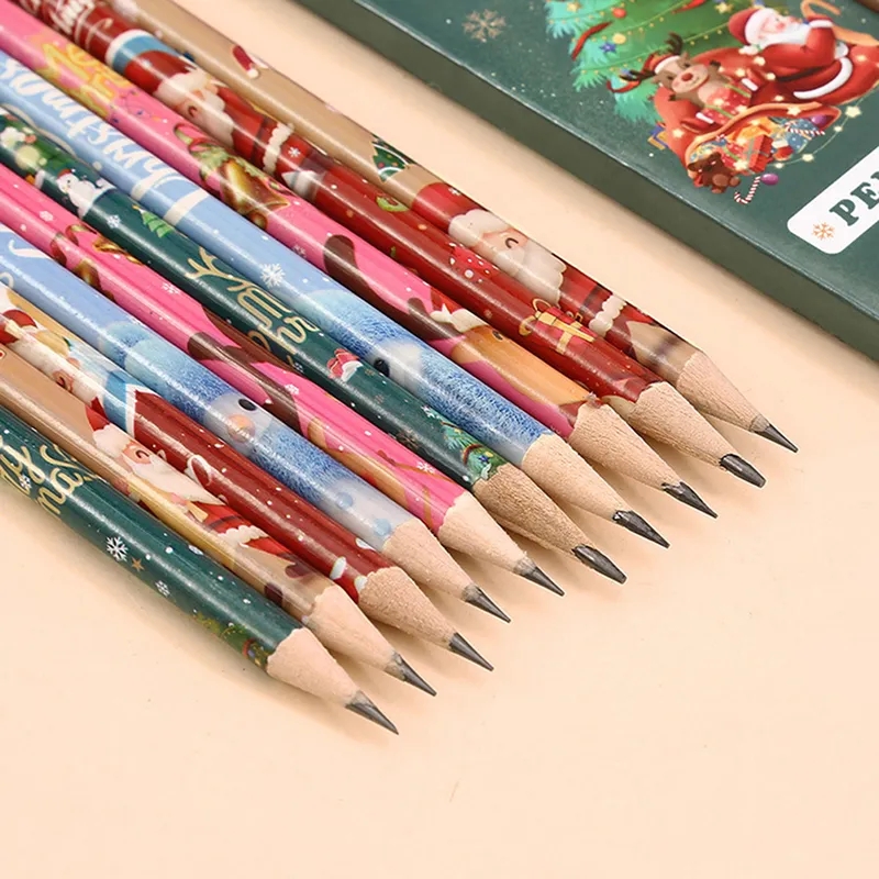 12 color Bucket Christmas Colored Pencil Set Cartoon Cute - Temu Australia