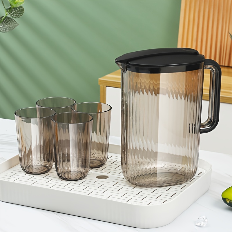 Fridge Jug With Filter Lid Plastic Water Pitchers With - Temu
