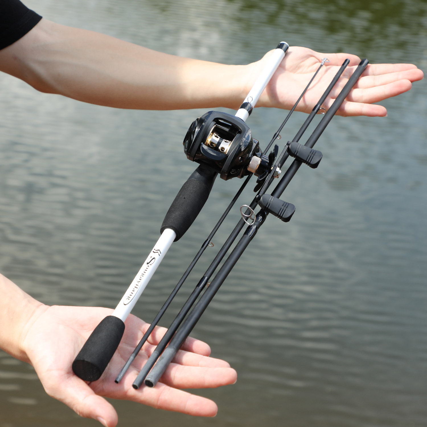 Sougayilang Fishing Rod Fishing Reel Tackles Set Water Drop - Temu Canada