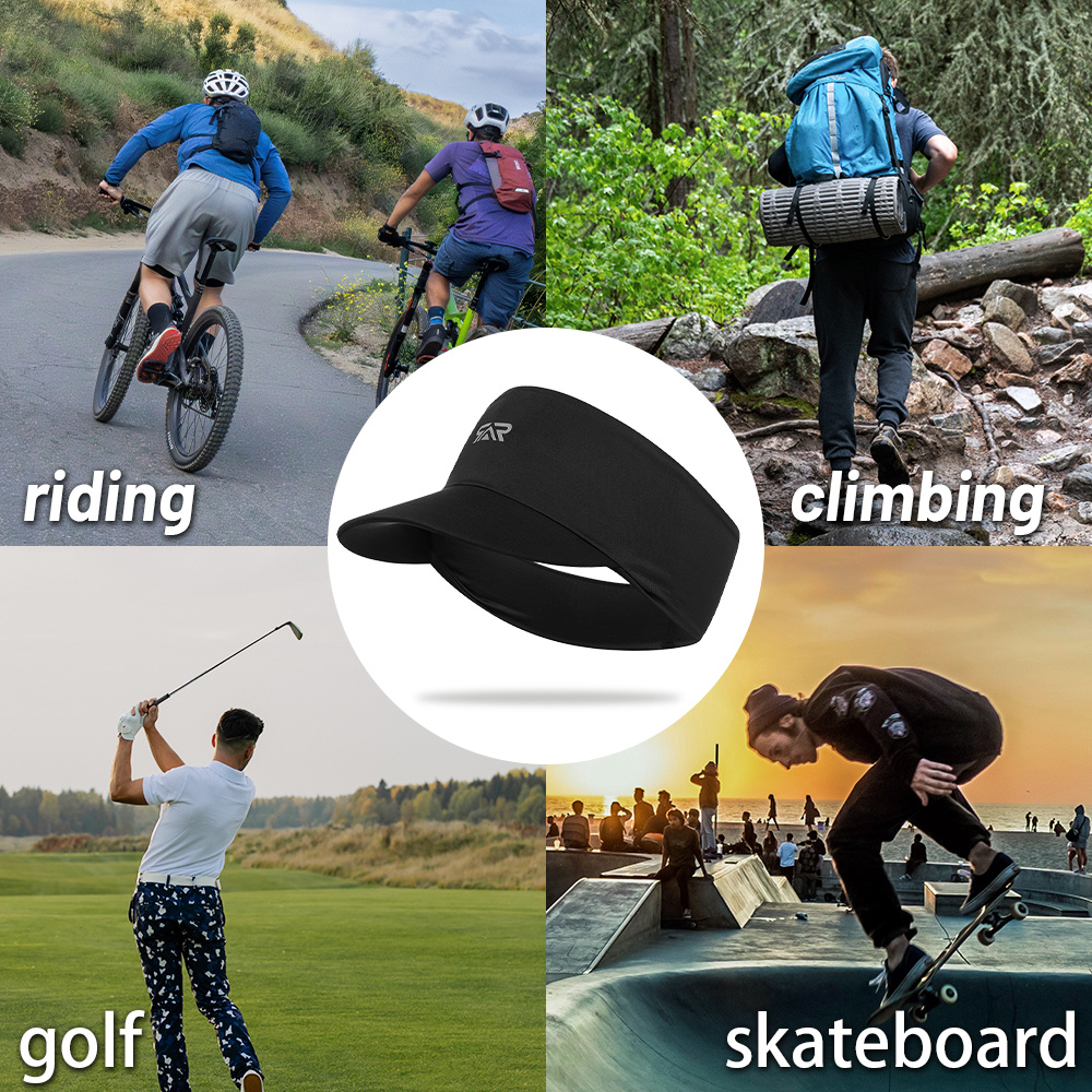 1pc Cooling Stretchy Visor Cool Hat with UV Protection, Brim Peak VIZOR for Golf, Tennis, Cycling, Running,Temu