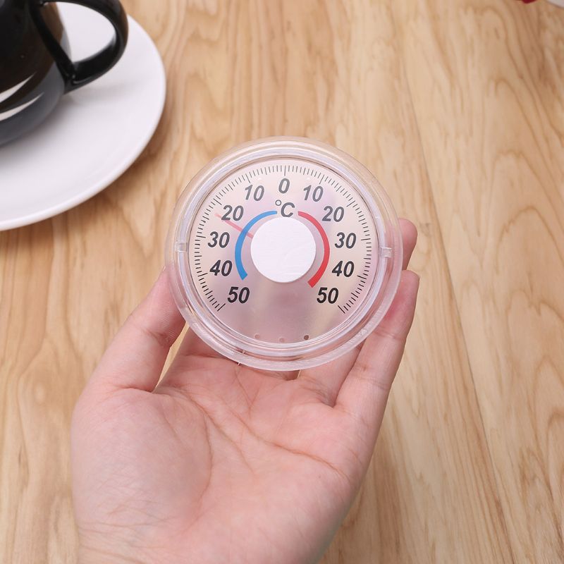 1pcs Round Plastic Door And Window Thermometer Outdoor Door Window