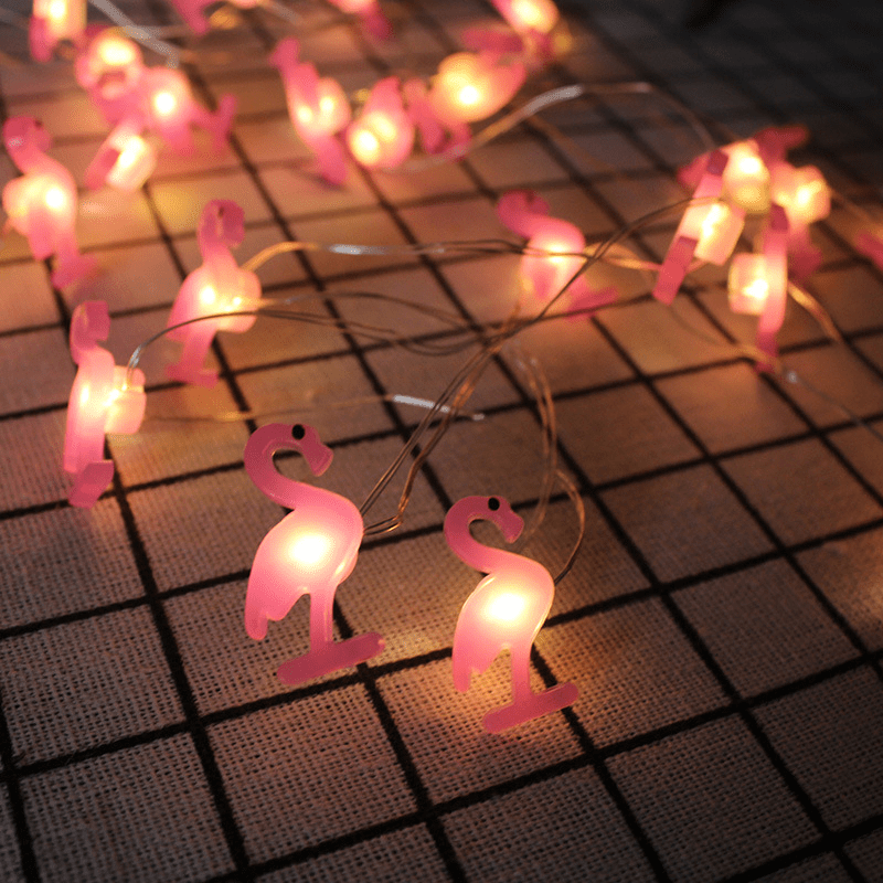Guirlande Lumineuse LED Pour Chambre De Filles, Guirlande Lumineuse  Décorative Pour Chambre À Coucher Flamingo, Petites Lanternes Suspendues,  Saint