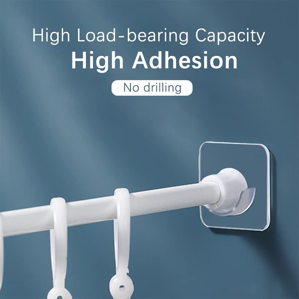 No Drilling Curtain Rod Holders Adhesive Shower Rod Holder Temu