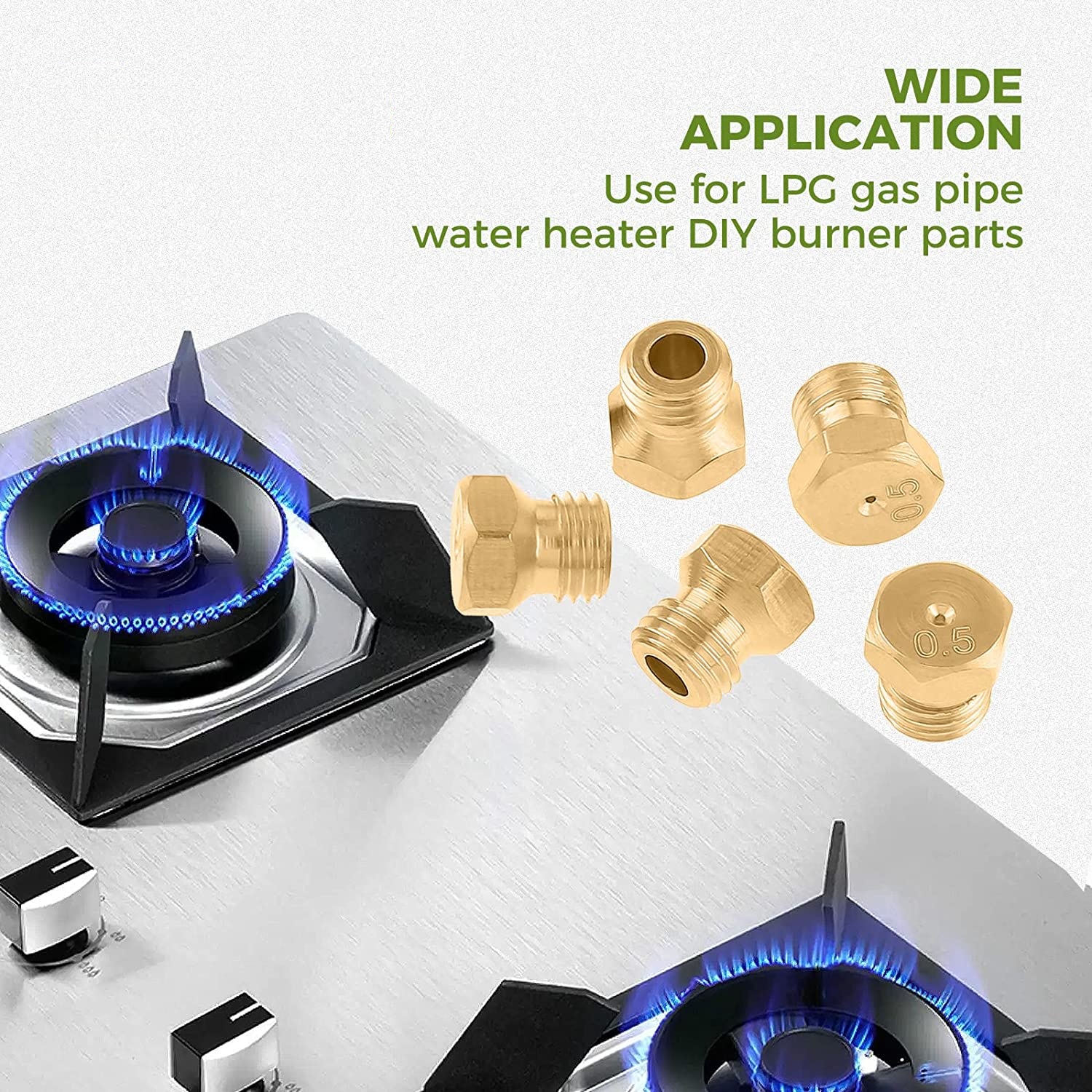 Solid Brass Jet Nozzle Kit M Replacement For Propane Lpg Natural Gas Pipe  Grill Water Heater Diy Burner Parts - Temu