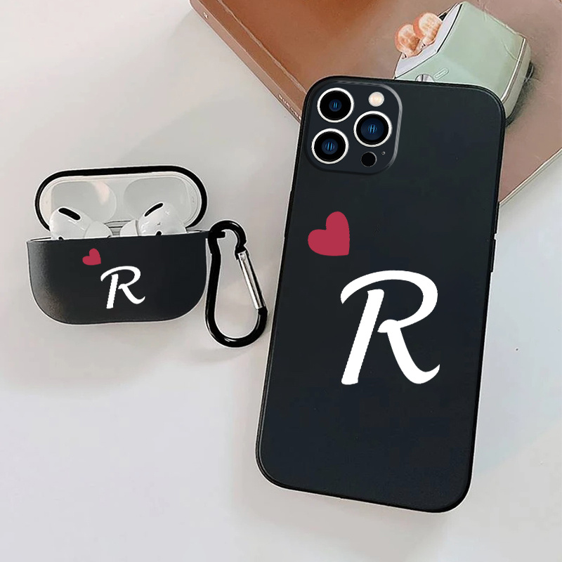 

1pc Case For Airpods Pro & 1pc Case R Graphic Phone Case For 11 14 13 12 Pro Max Xr Xs 7 8 6 Plus Mini, Airpods Pro (2nd Generation) Earphone Case Luxury Silicone Cover Soft Headphone Protetcive Cases