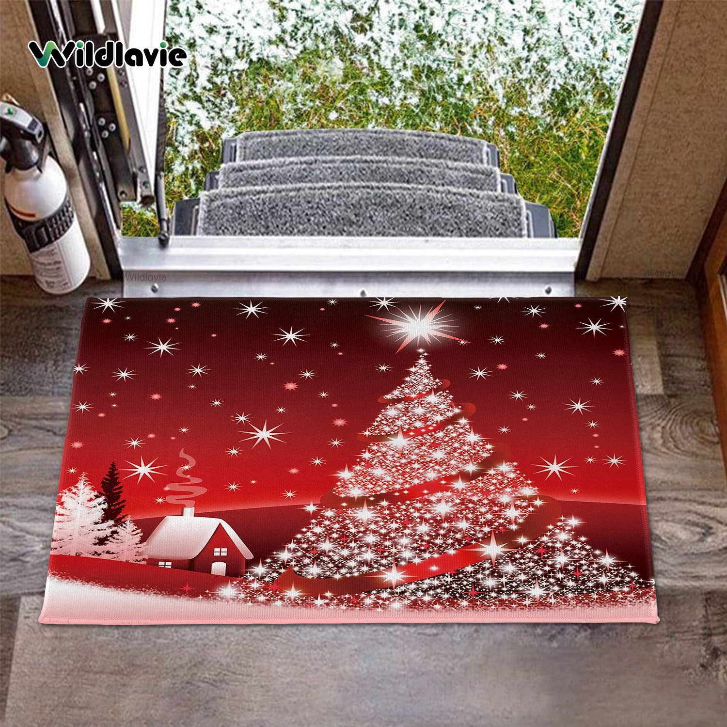 Christmas Beautiful Anti slip Floor Mat Xmas Party Door - Temu