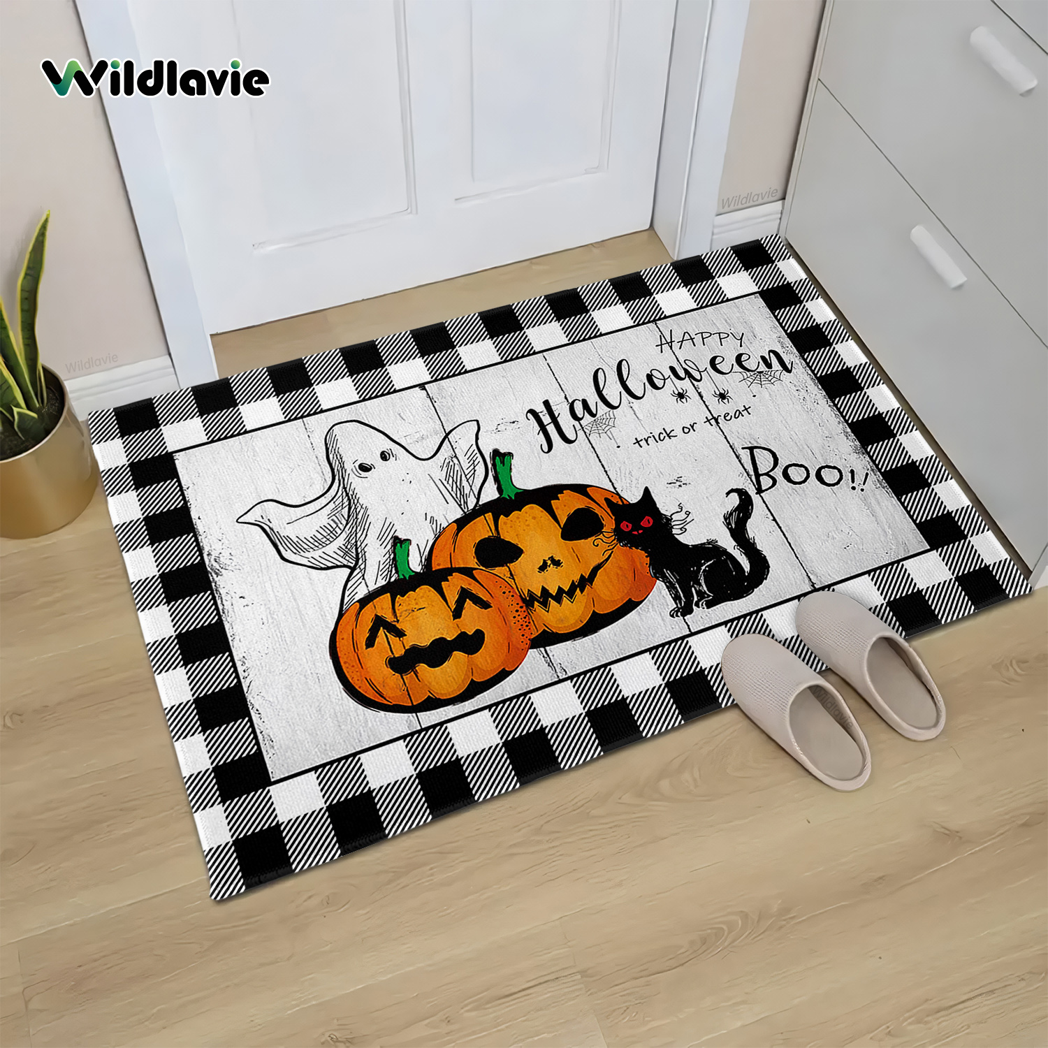 Happy Halloween Doormat, Outside Door Mat, Non-slip Super Absorbent Rug,  Suitable For Door, Washable Rv Bathroom Mat - Temu