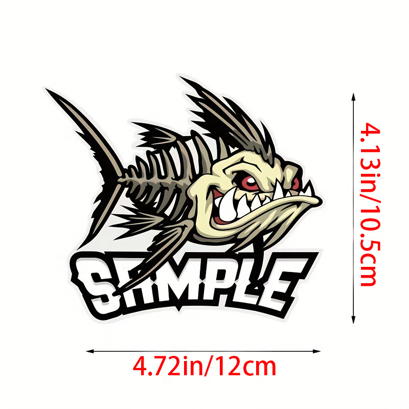 Best Sellers Skull Fish Stickers Fishing Car Stickers Fishing Box Fishing  Stickers Fishing Gear Waterproof Sun Protection Decorative Car Stickers