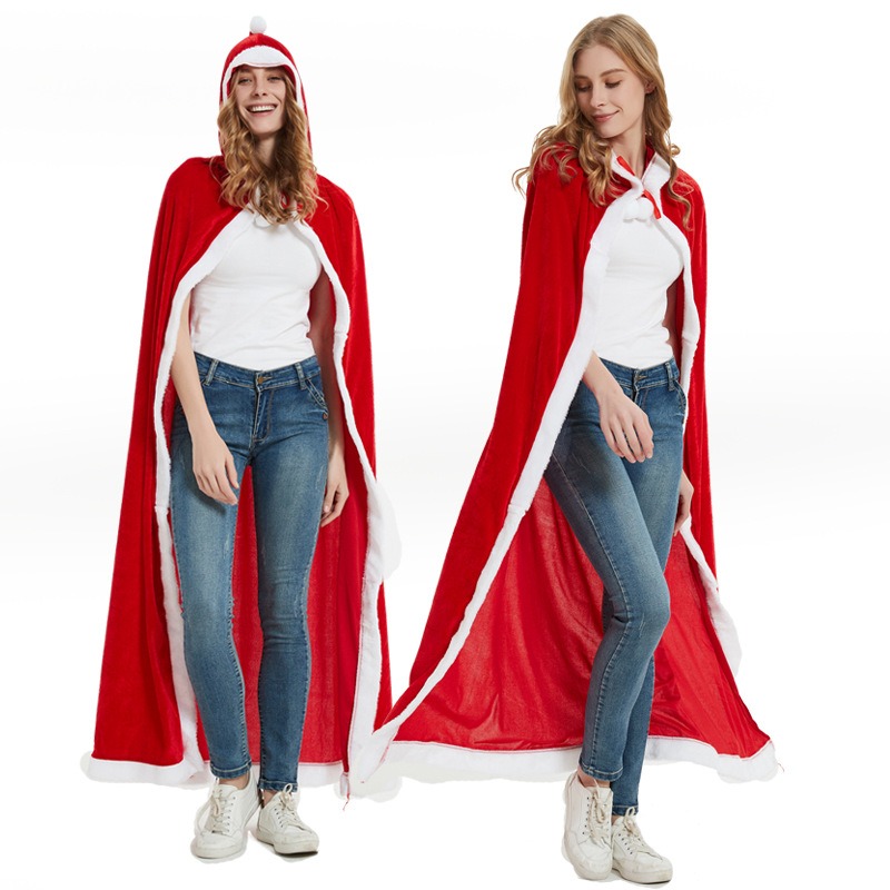 1 Pezzo Costume Cappuccetto Rosso Cappa Con Cappuccio Per Cosplay Rosso Per  Halloween E Performance