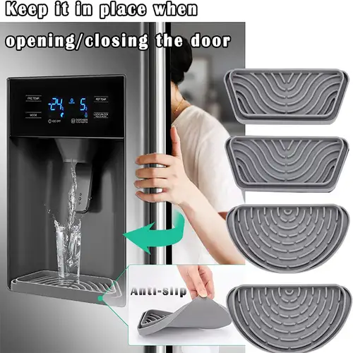1/2pcs Silicone Refrigerator Drip Catcher, Heavy Duty Refrigerator Drip  Catcher For Water Tray, Cuttable Fridge Water Dispenser Drip Tray for  Kitchen Bathroom Office Ideal Housewarming Gifts