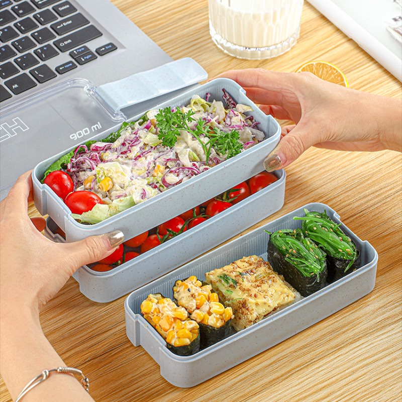 Three layer Bento Box With Cutlery Lunch Box Including Forks - Temu