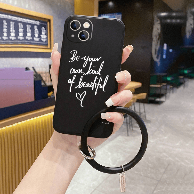 Graphic Phone Case With Lanyard For IPhone 11 14 13 12 Pro Max XR XS  Plus Mini Pattern Luxury Matte Silicone Original Shockproof Camera L