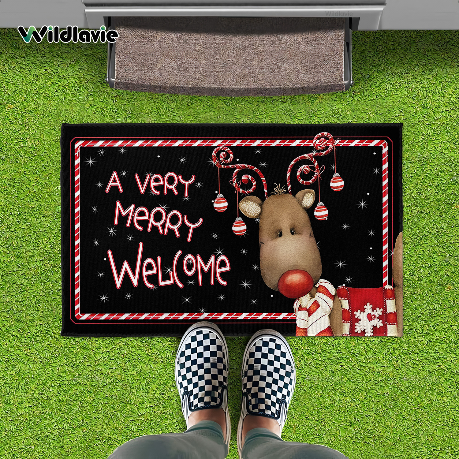 Dachshund Snow Merry Christmas Doormat - Pet Welcome Mats