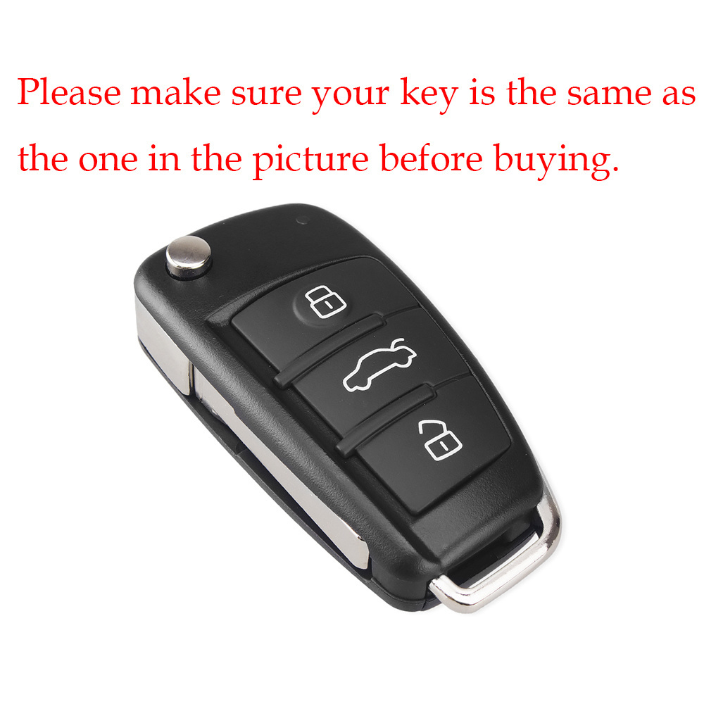 Silicone Car Key Cases Cover Fob For Audi A1 A3 A6 C5 C6 Q3 Q2 Q7 TT TTS R8  S3 S6 RS3 RS6 A4 Accessories Keychain