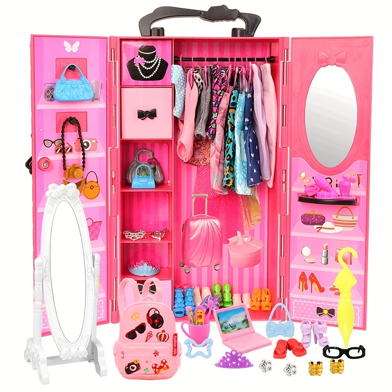 The Dolly Wardrobe Closet  Doll clothes storage ideas, Kids clothes diy,  Doll storage