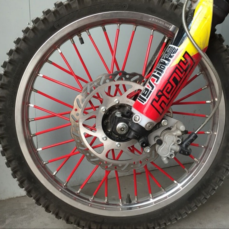 Motorrad Felge Speichen Rot Rohr Wraps Abdeckungen Für Kawasaki Off Road  Dirt Bike
