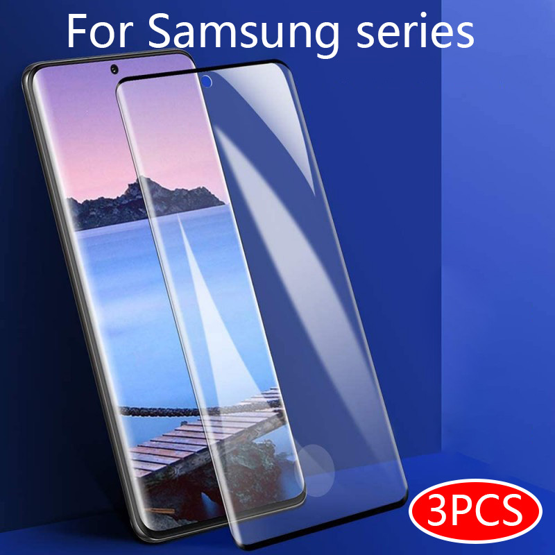 

3pcs 3d Curved Tempered Glass For Samsung Galaxy S22 Ultra Screen Protector Cover Film For Samsung S23ultra 5g 2023 For S21ultra S10 S10plus Note10 Note10pro Glass