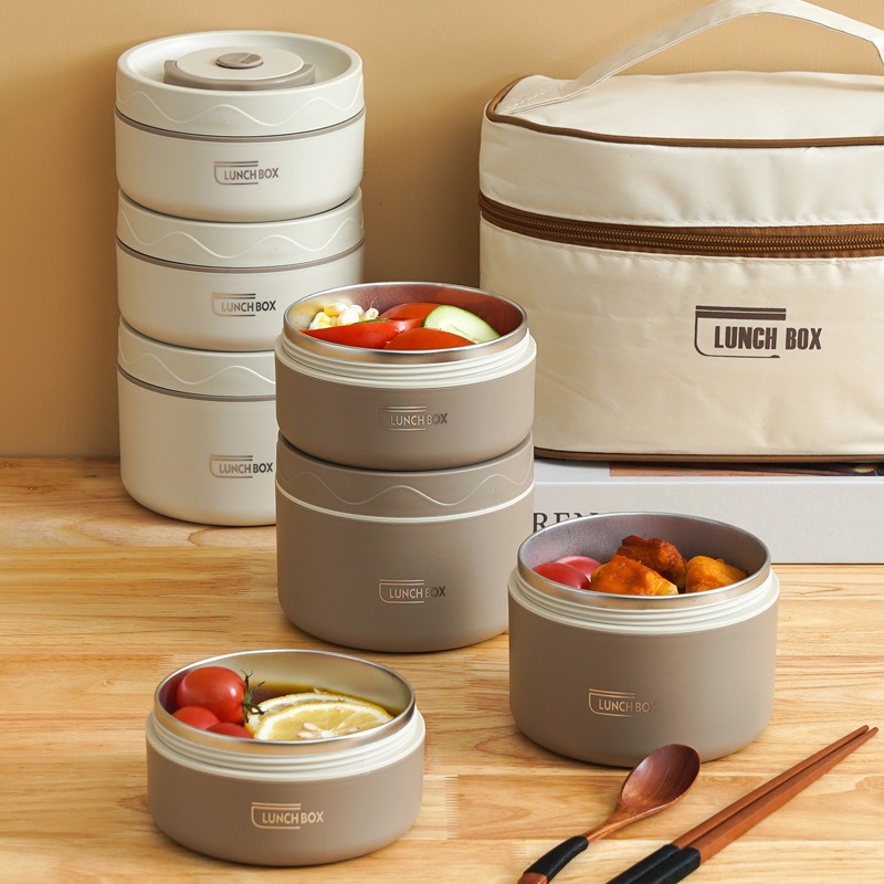 Insulated Lunch Box Stainless Steel Bento Box Round - Temu