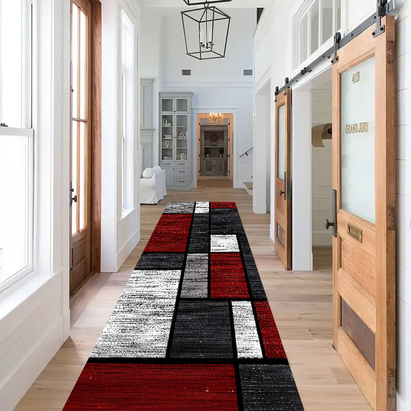 Chinese Style Extra Long Corridor Rug Red Strip Rug Modern - Temu