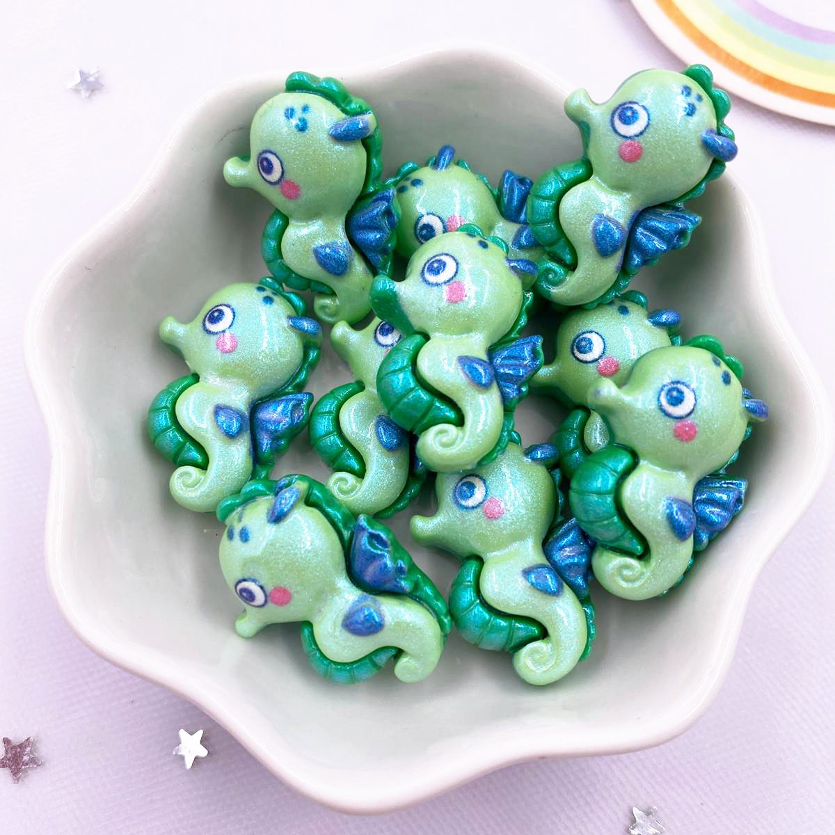 10-50Pcs Cute Marine Animal Flat Back Resin Color Accessories DIY Craft  Supplies Phone Shell Patch Arts Material Kids Gift Toys