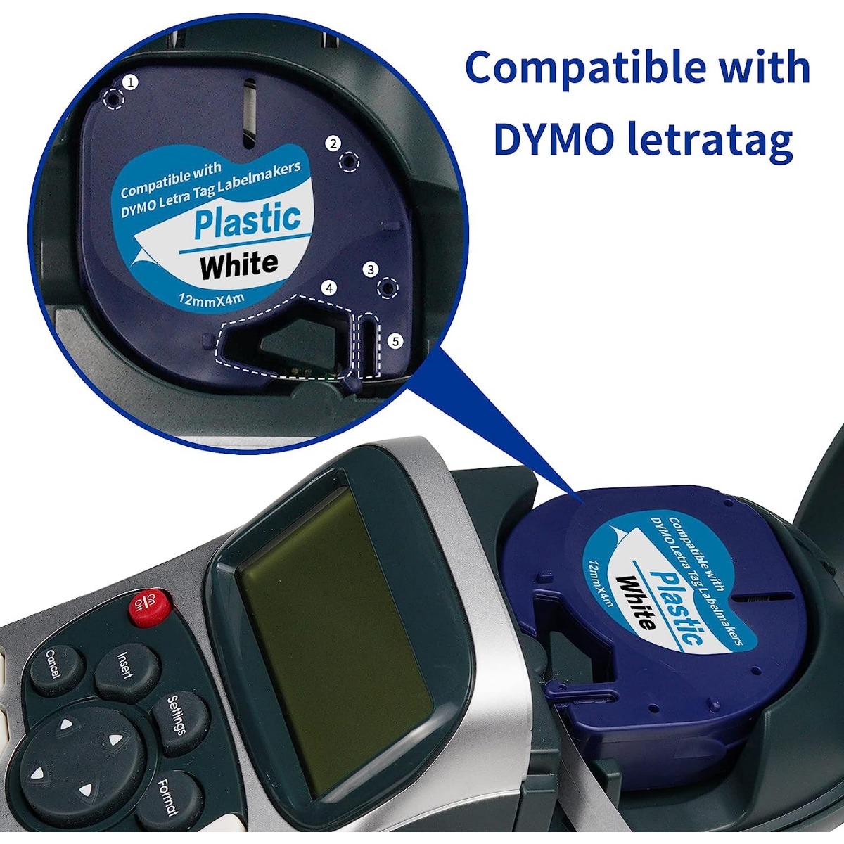 Label Compatible With Dymo Label Maker Letratag Refills - Temu