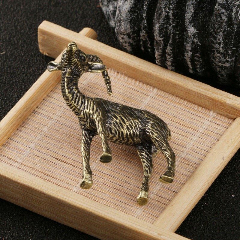 Solid Brass Goat Small Ornament Antique Copper Zodiac Animal Sheep