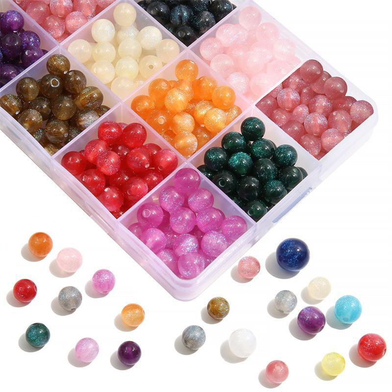  20Pcs Round Resin Beads Beads for Jewelry Making