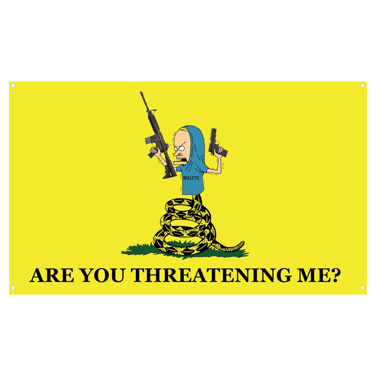 1pc, Are You Threatening Me Flag(3ft*5ft/90cm*150cm), Banner For College Dorm Room Man Cave Frat Wall Outdoor Decor