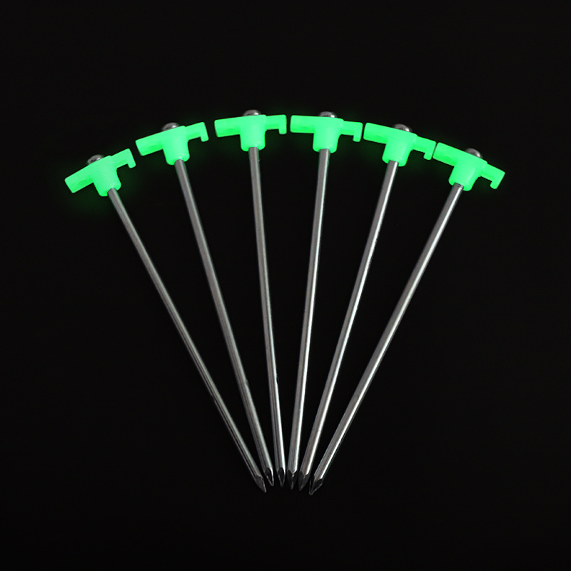 4pcs Luminous Tent Pegs Windproof Tent Stakes Outdoor Camping Accessories