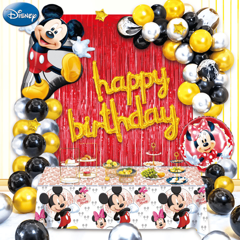 Décor de fête d'anniversaire Disney Minnie Mouse pour garçons et filles,  ballon à air pour