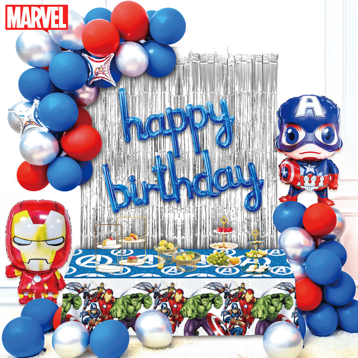 Pack de 4 pegatinas de los Vengadores de Marvel, 100 pegatinas de  superhéroes de los Vengadores para suministros de fiesta de superhéroes,  obsequios de fiesta con Capitán América, Iron Man, Thor (pegatinas