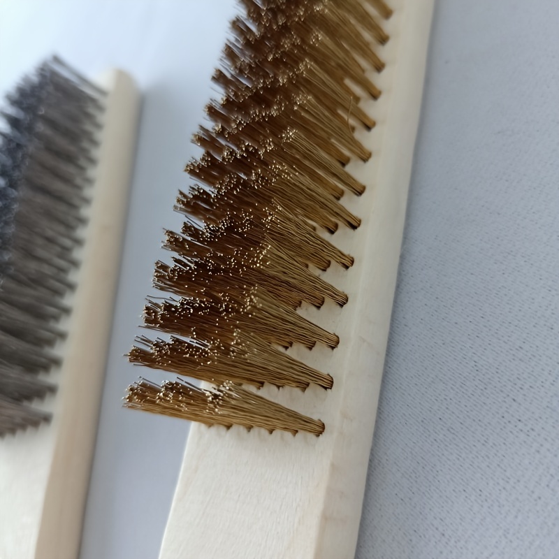 Wire Brush Wood Handle Brass