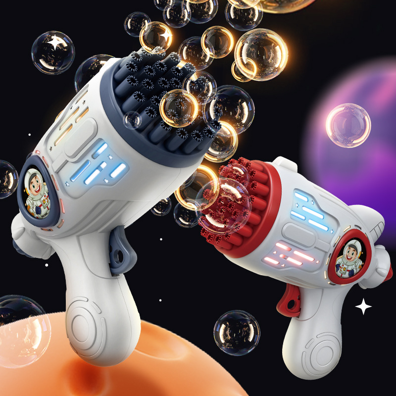 Children's 32-hole Electric Bubble Machine Handheld Gatling Automatic Bubble  Gun Led Light (bubble Liquid And Battery Not Included)  Christmas,halloween,thanksgiving Gift - Temu