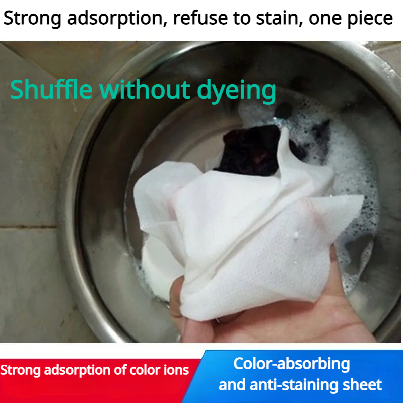 50pcs Laundry Detergent Sheet Dye-free Maintains Original Colors Wash Dark