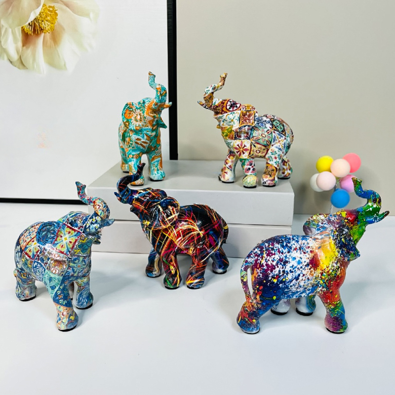 Elefanten-Dekor Aus Kunstharz – Figur Für Deko, Elefant 1