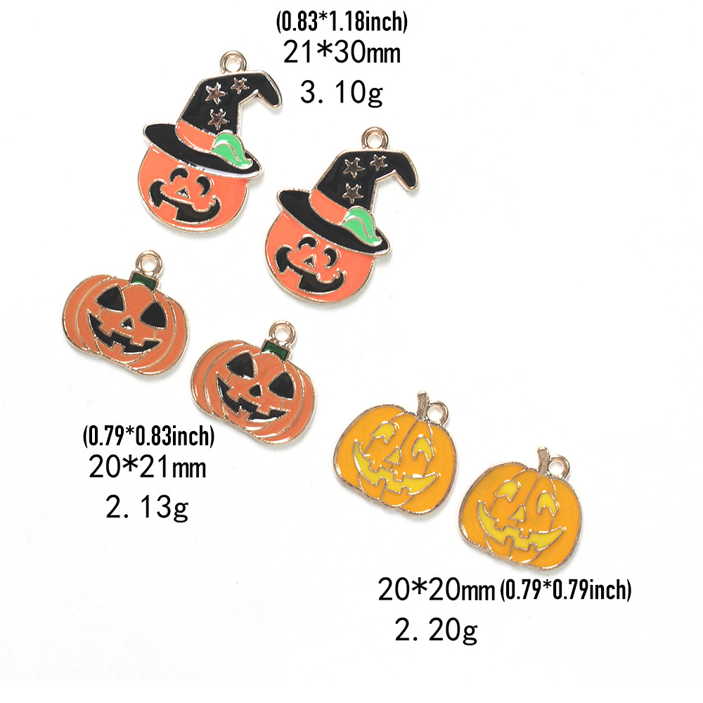 Lot Enamel Halloween Charms Cute Pumpkin Bat Ghost Charms - Temu